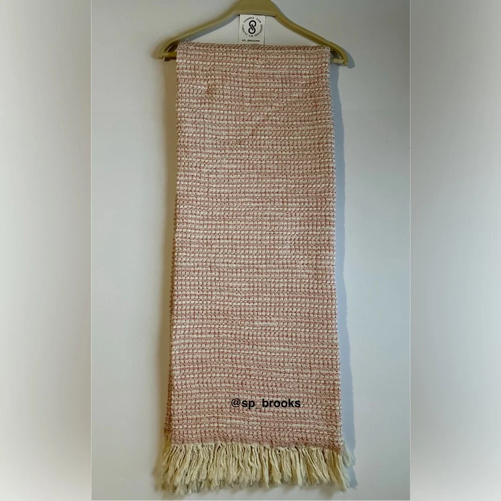 🎁Texteis Penedo Throw Blanket - Peppermint - Reverse Waffle Bands